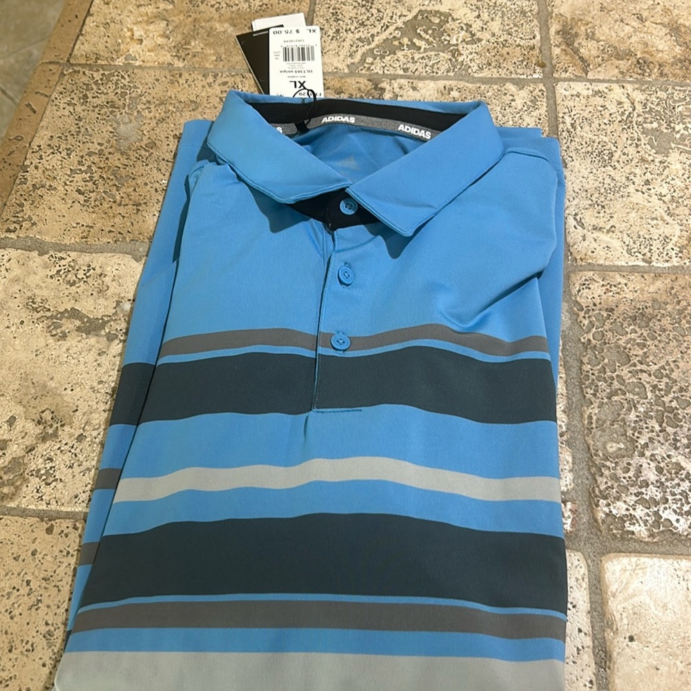 NWT MENS ADIDAS XL GOLF SHIRT